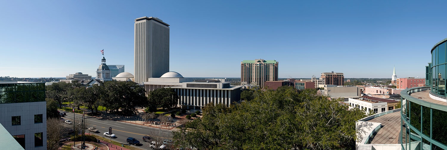 Tallahassee photographers - the Capitol Complex in downtown Tallahassee, Florida as seen from atop the courthouse.